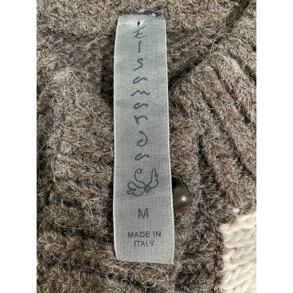 Elsamanda Wool Blend Cardigan Sweater With Toggle Closure Sz M Made in Italy - Picture 9 of 16